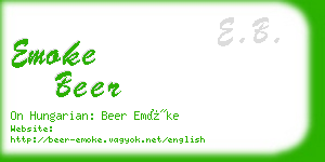 emoke beer business card